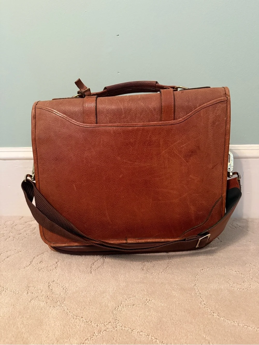 Vintage Orvis Bullhide Leather Expandable Briefcase – 3 Gusset